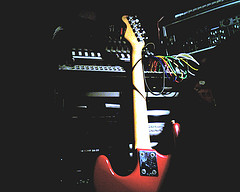red guitar